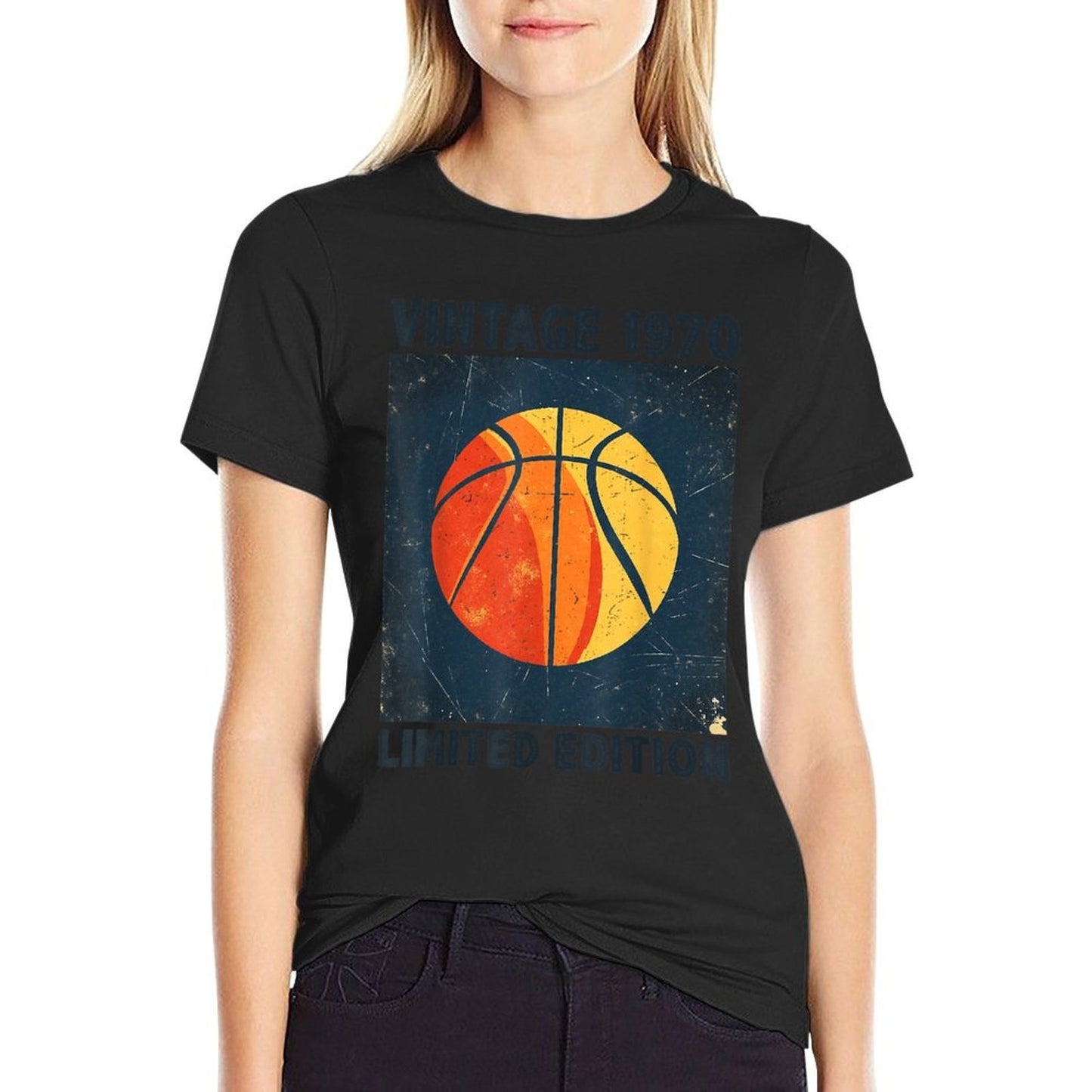 Classic Retro Vintage 1970 Basketball Lover Limited Edition  Slim-fit Cut T-Shirt