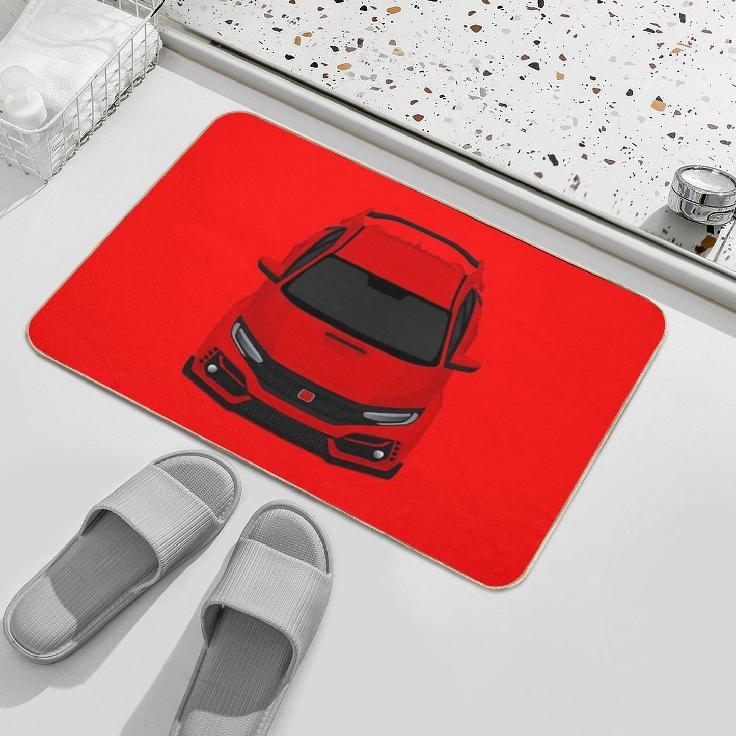 Civic Type R Red  Toxin-Free Bath Mat