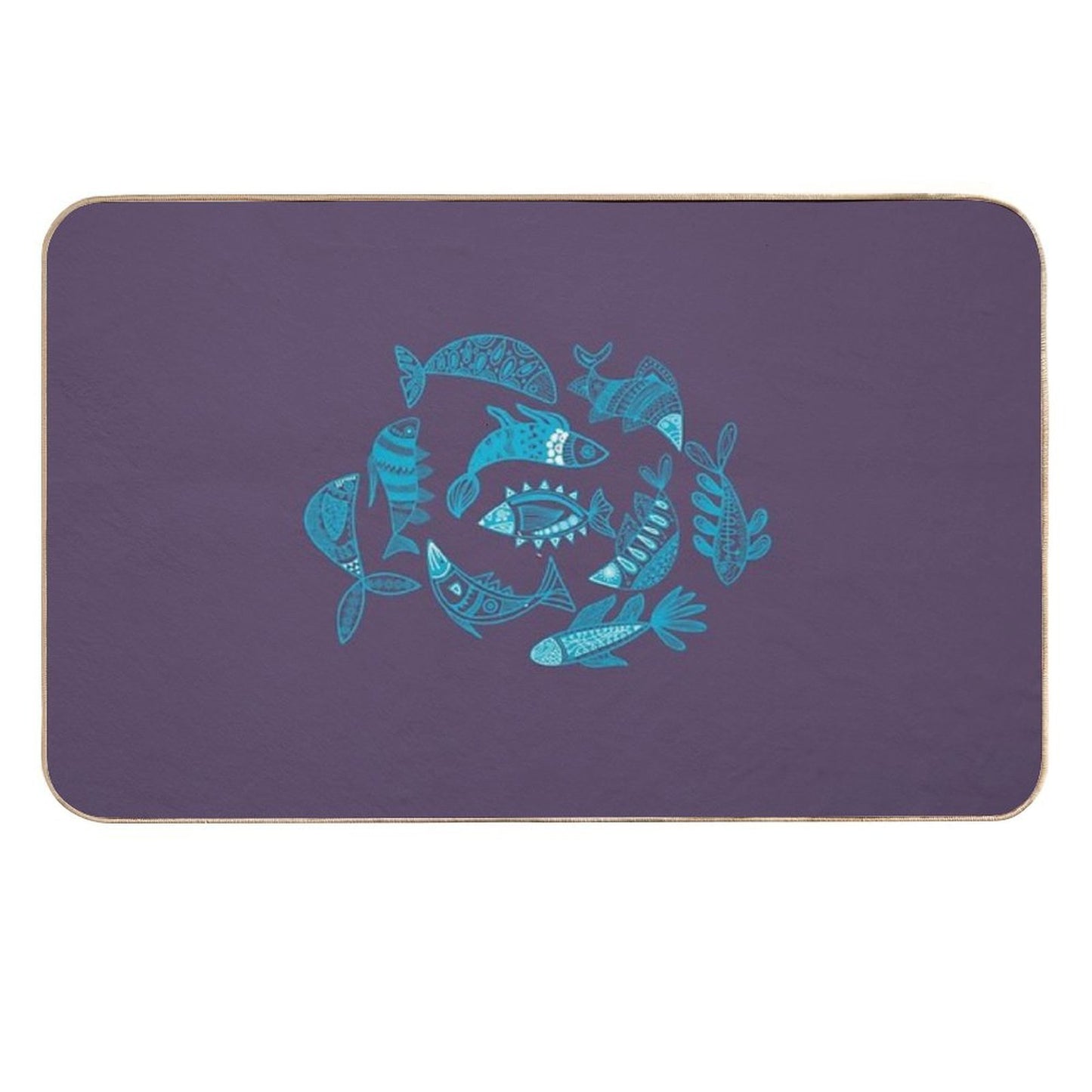 School Fish  Rapid-Drying Bath Mat