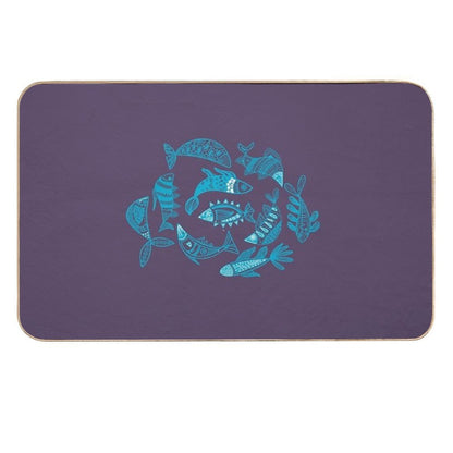 School Fish  Rapid-Drying Bath Mat