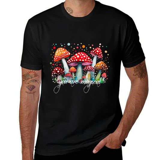 Womens YOU ARE MAGICAL Mushrooms Different Lovely Special Unique  Graphic-printed T-Shirt