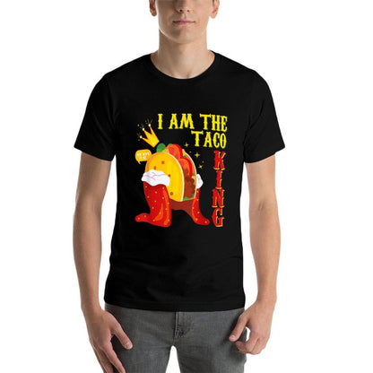 Funny Cinco De Mayo Tee I Am The Taco King  Vintage-inspired T-Shirt