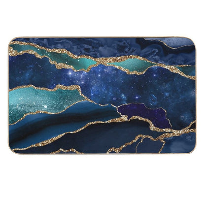 Glamour Milky Way Faux Marble Galaxy I  Slip-Resistant Bath Mat