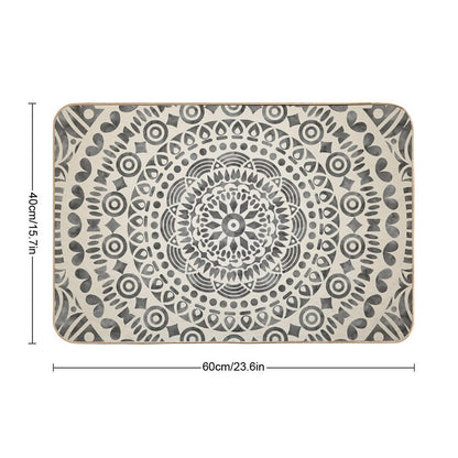 Watercolor Mandala Mandala12w  Easy Maintenance Bath Mat