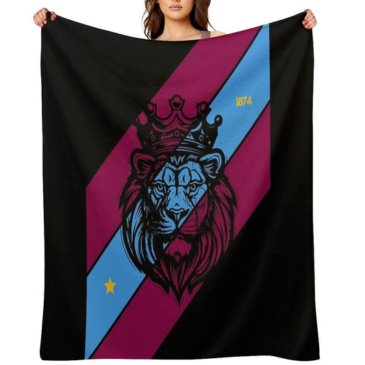Aston Villa Lion Durable Throw Blanket