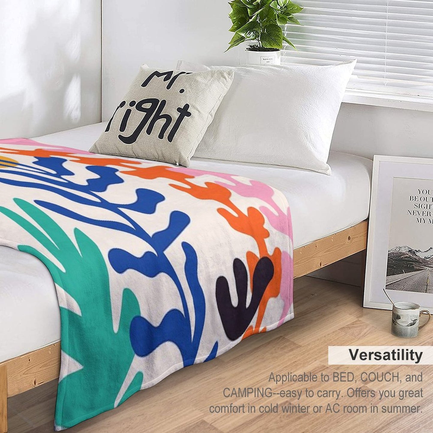 Matisse Bright Boho Botanical Premium Throw Blanket