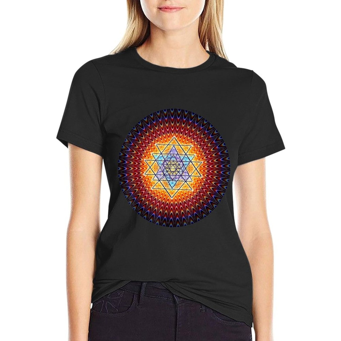Sacred Sri Yantra - Mandala Mystical Diagram  Affordable Price T-Shirt