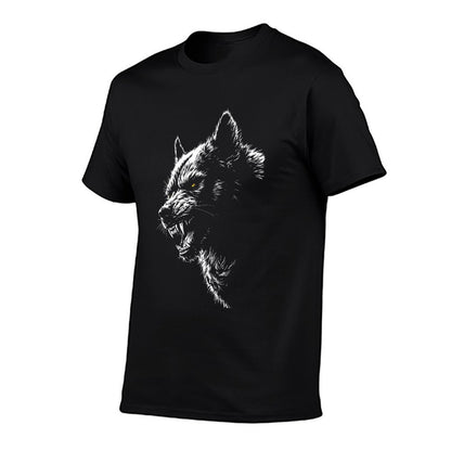 Wild Angry Stray Dog Streetwear  High-quality Stitching T-Shirt
