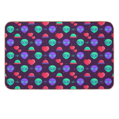 Kawaii Aliens  Long-Lasting Bath Mat