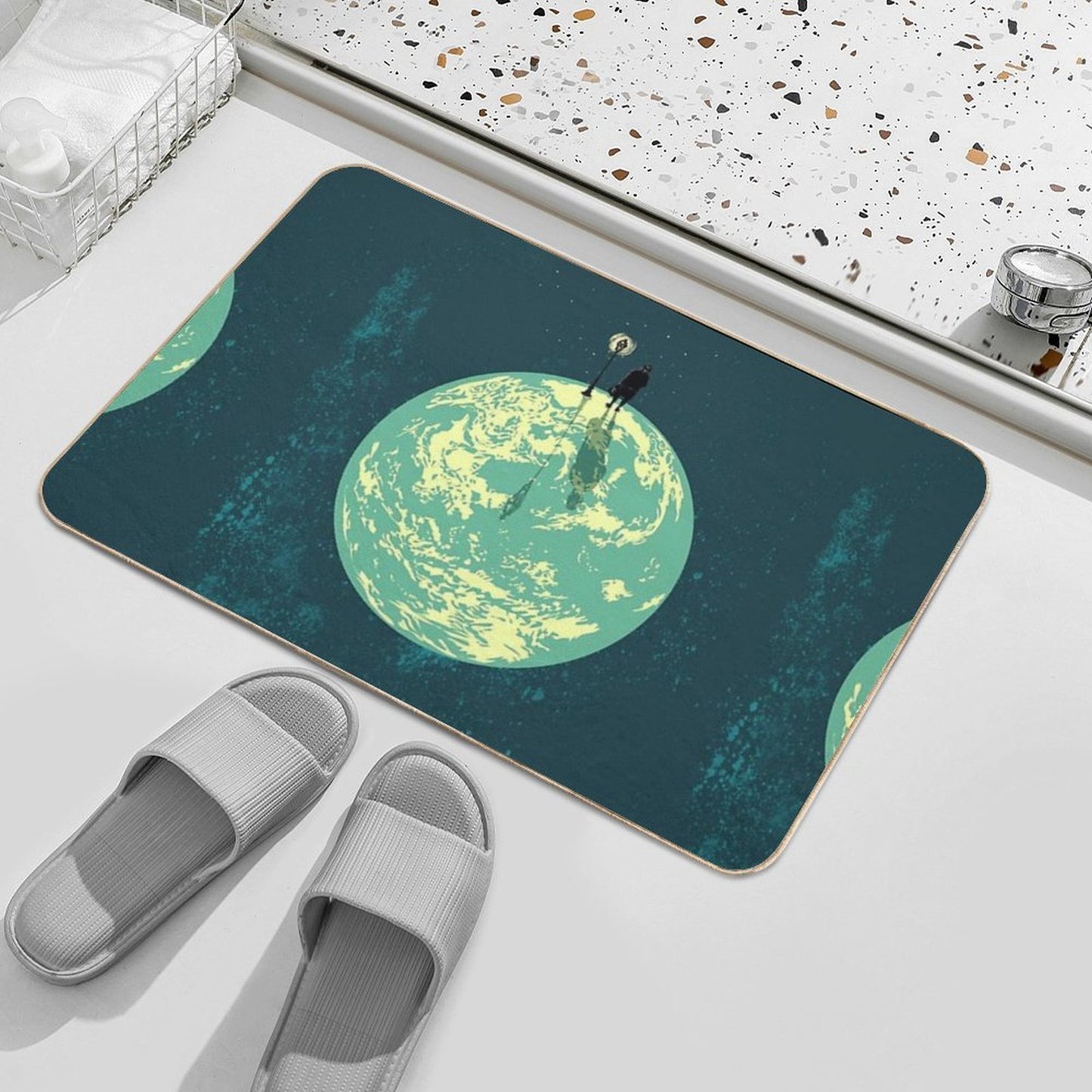 You Are Here - Planet  Absorbent Bath Mat