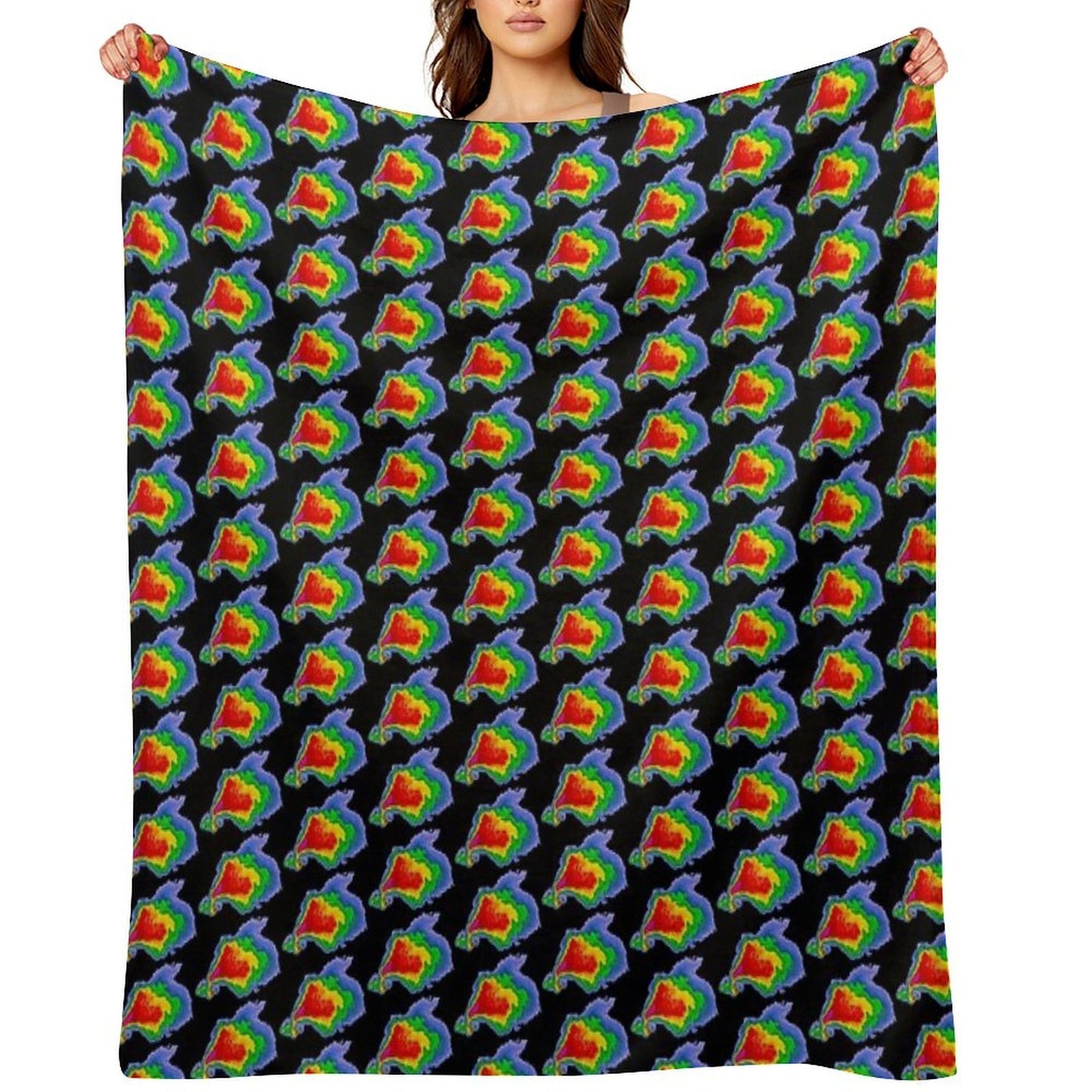 Supercell Radar Hook Echo 1 Sustainable Throw Blanket