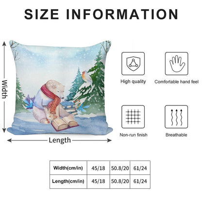 Winter Bear Soft Warmth Comfort Throw Pillow