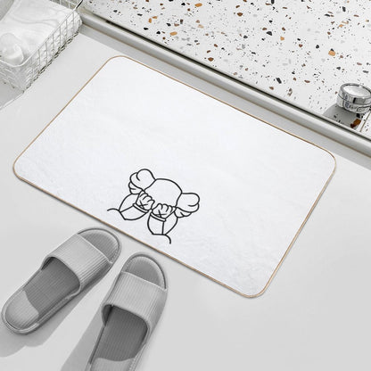 Crying Bear  Easy To Clean Bath Mat