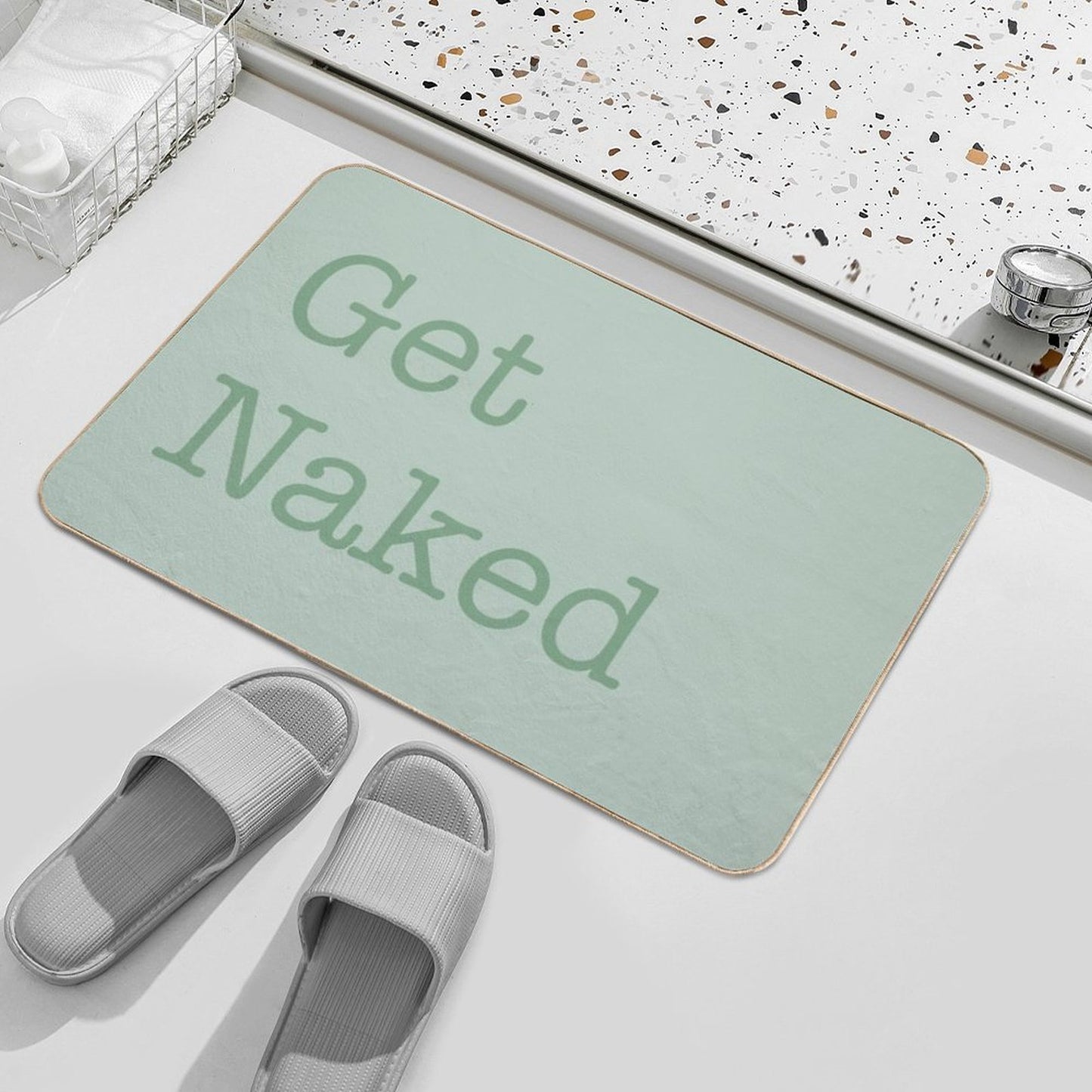 Cute Get Naked Bath Mat  Odorless Bath Mat
