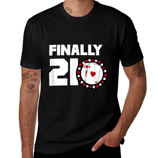 21 Years Old - 21st Birthday Poker  Vintage-inspired T-Shirt