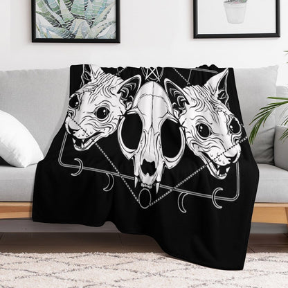 Cult of The Meow Trinity Plush Throw Blanket