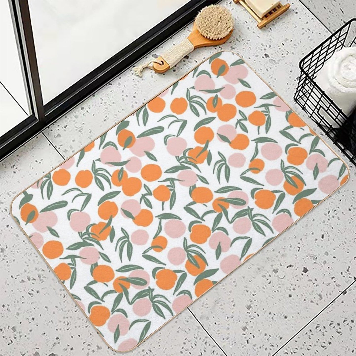 Peach Pattern  Multi-Purpose Bath Mat