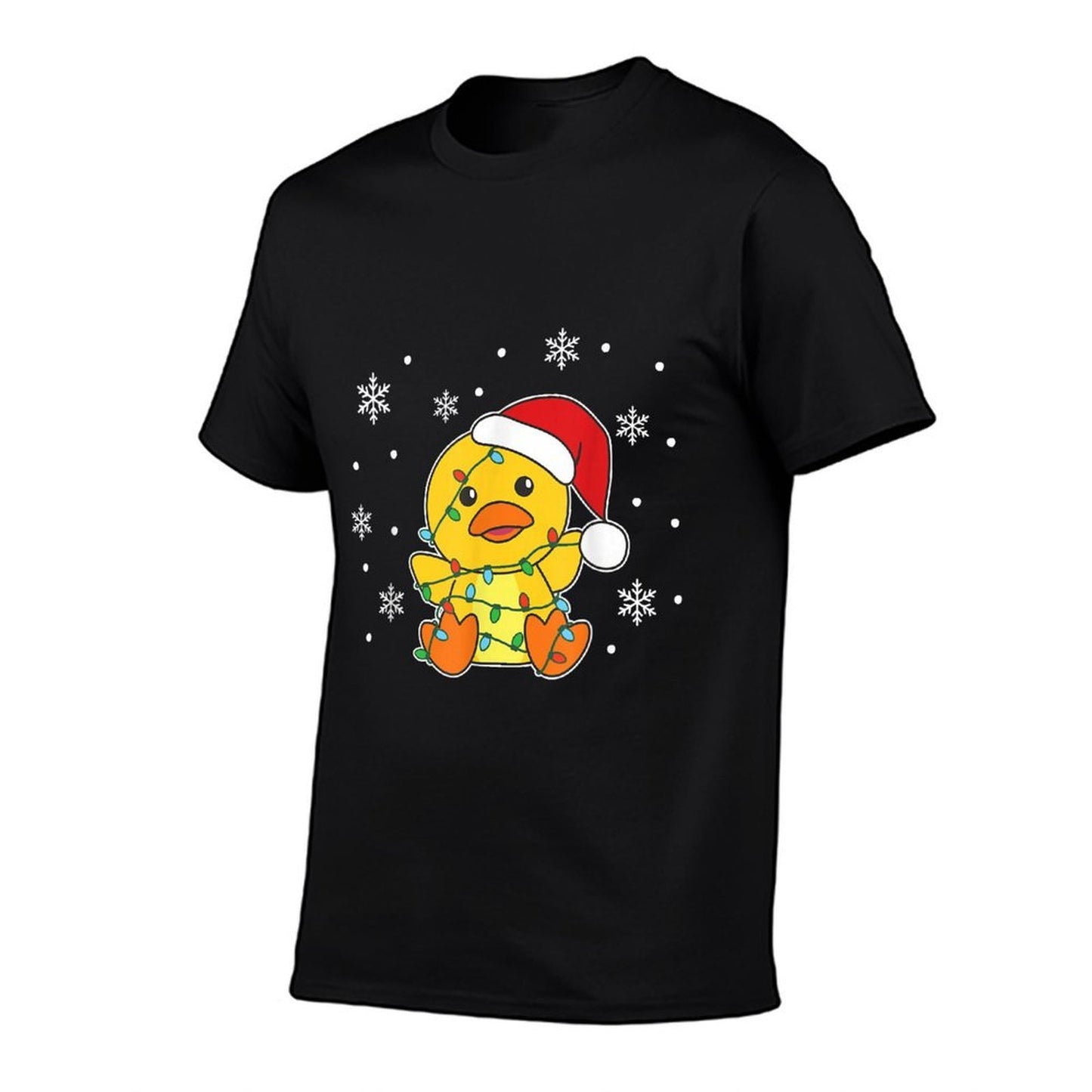 Duck Merry Christmas Winter Animals Duck  Graphic-printed T-Shirt