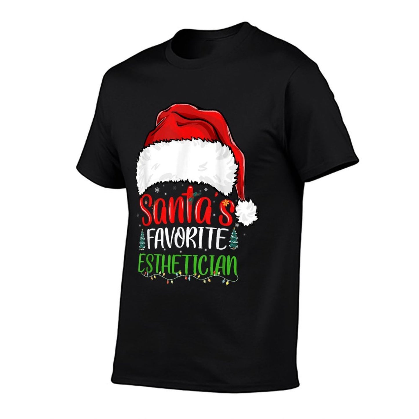 Santas Favorite Esthetician Funny Christmas Esthetician  Polyester Blend T-Shirt
