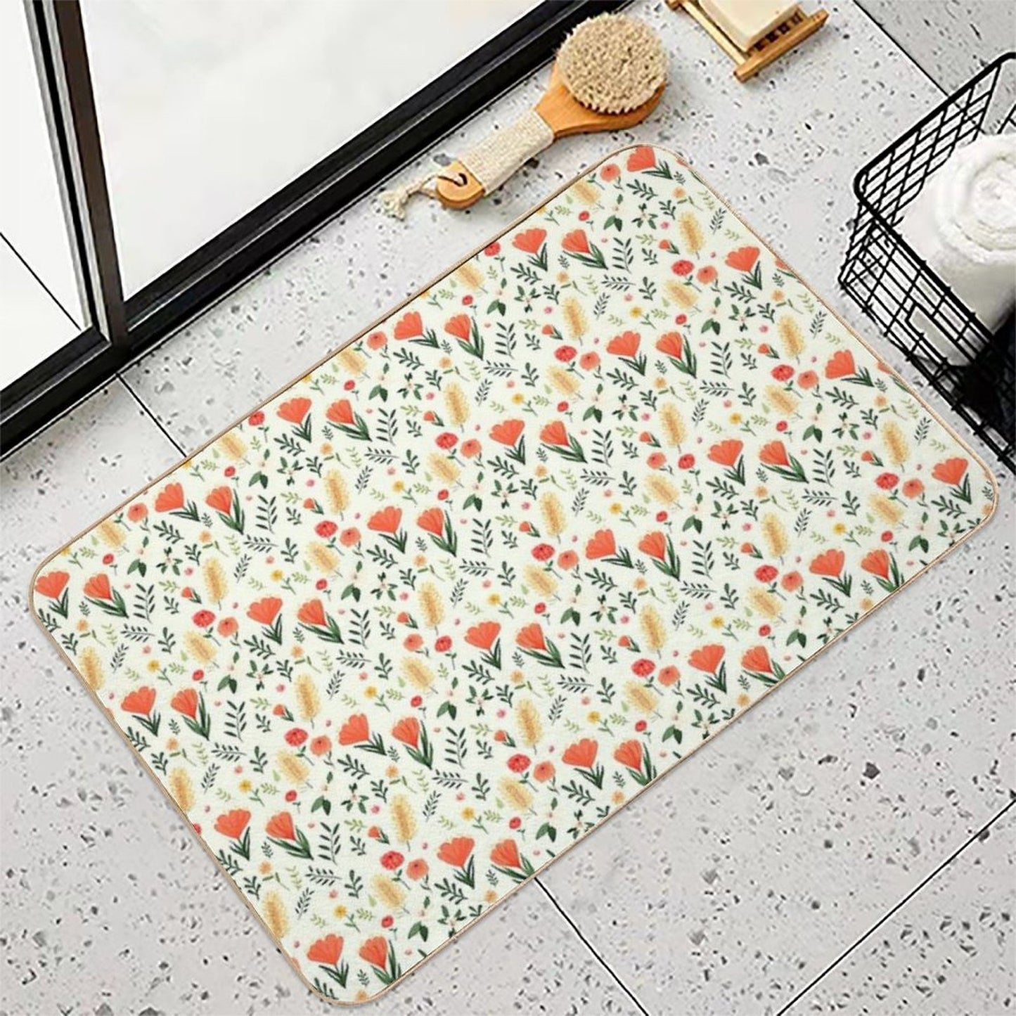 Aussie Florals  Non-Slip Bath Mat