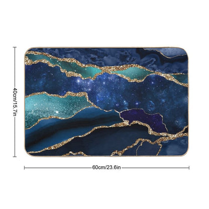 Glamour Milky Way Faux Marble Galaxy I  Slip-Resistant Bath Mat