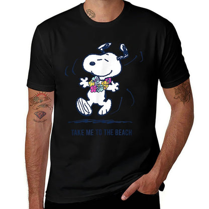 Peanuts Snoopy Take Me To The Beach  Heathered Texture T-Shirt