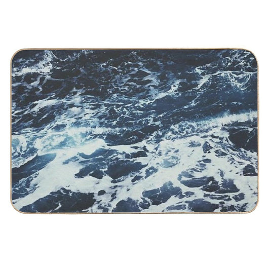 Dark Stormy Ocean Pattern  Slip-Resistant Bath Mat