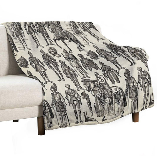 Medieval Knight Quick-dry Throw Blanket