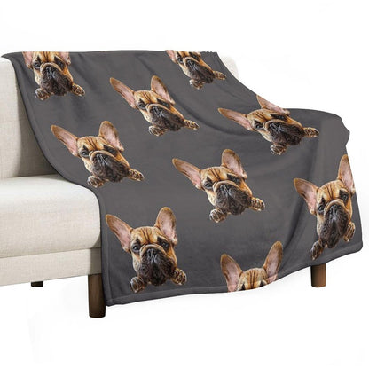 French Bulldog Frenchie Cuteness Shrink-resistant Throw Blanket