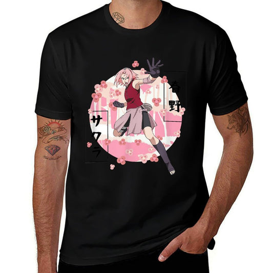Naruto Shippuden Sakura Blossoms Anime  Versatile T-Shirt