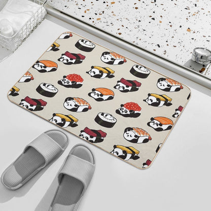 Sushi Panda  Easy To Clean Bath Mat