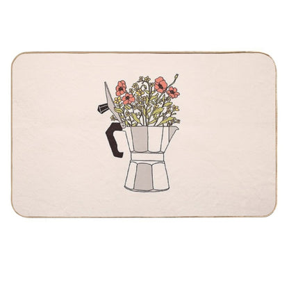 Moka Flowers  Versatile Bath Mat