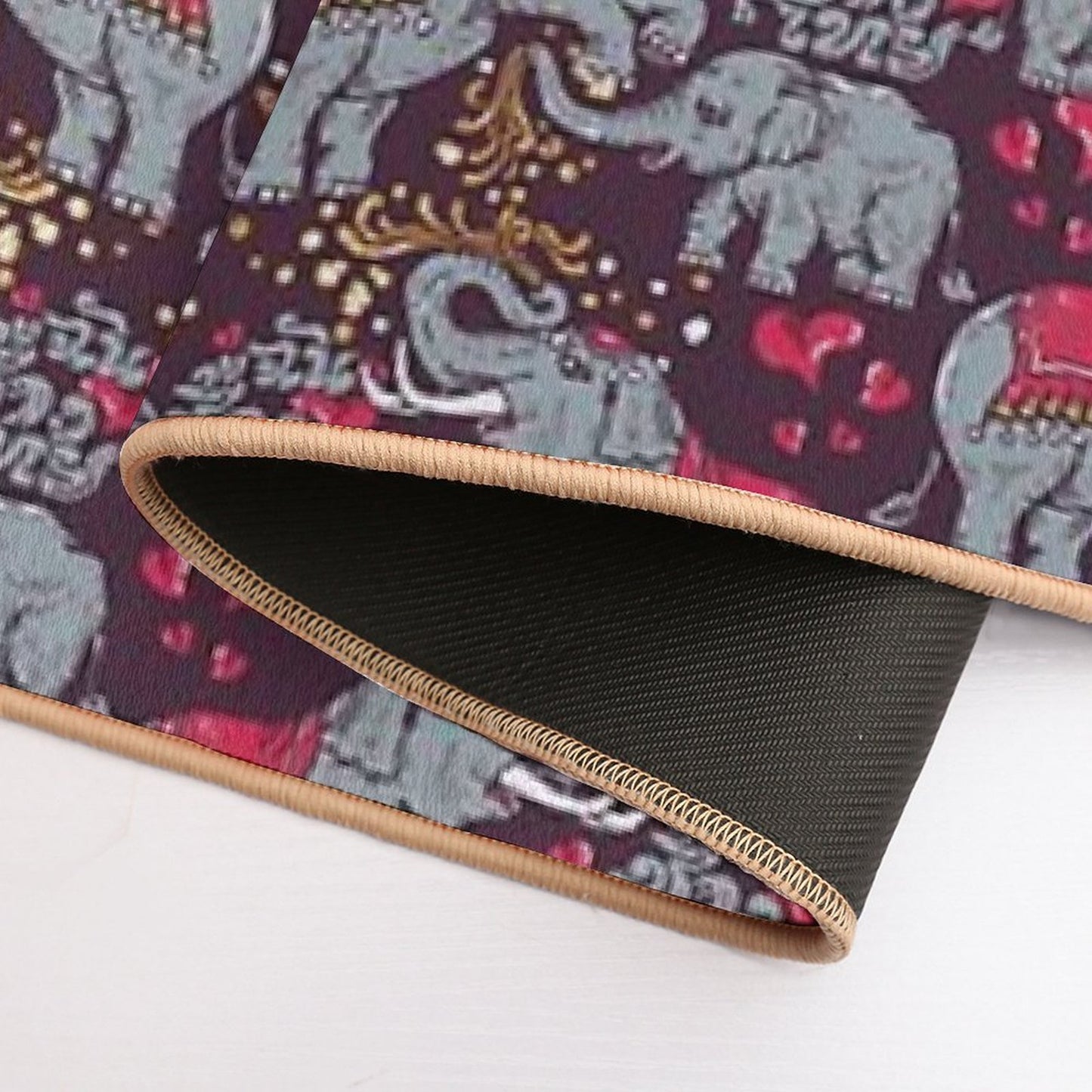 Thai Elephants Family  Odorless Bath Mat