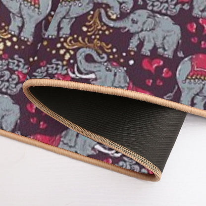 Thai Elephants Family  Odorless Bath Mat