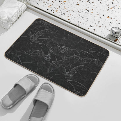 Bat Attack  Easy Maintenance Bath Mat