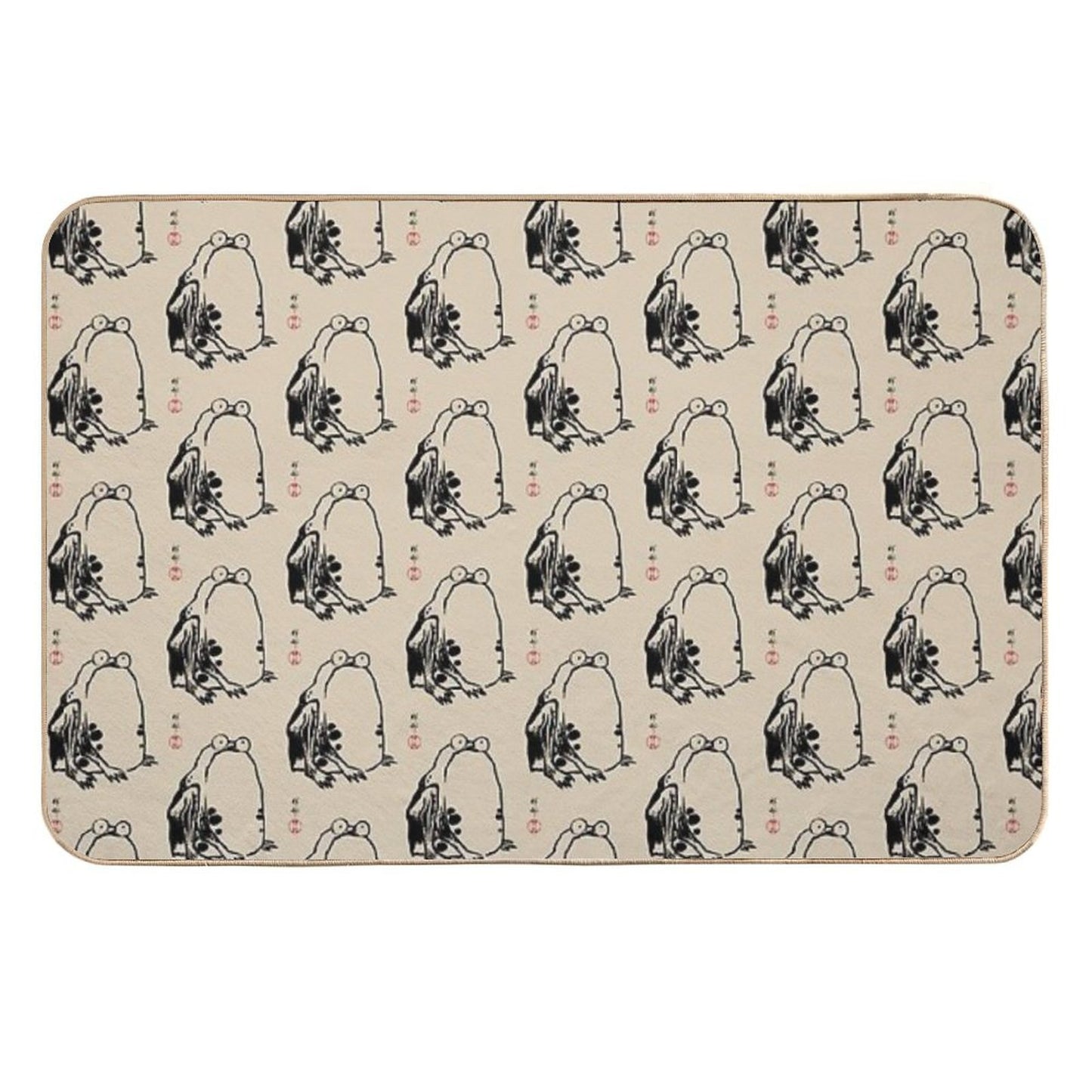 Grumpy Frog Japanese Matsumoto Hoji  Pet-Safe Bath Mat