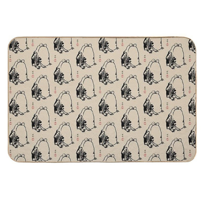 Grumpy Frog Japanese Matsumoto Hoji  Pet-Safe Bath Mat