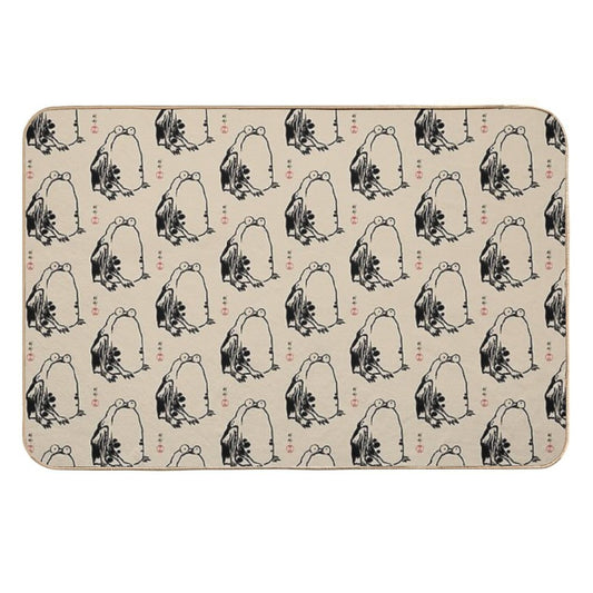 Grumpy Frog Japanese Matsumoto Hoji  Pet-Safe Bath Mat