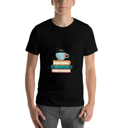 Drink Tea Read Books Be Happy Reading Book Worm  Trendy Pattern T-Shirt