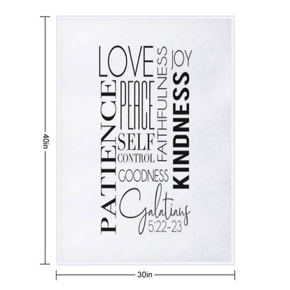 Fruits of The Spirit - Galatians 522-23 Eco-conscious Throw Blanket