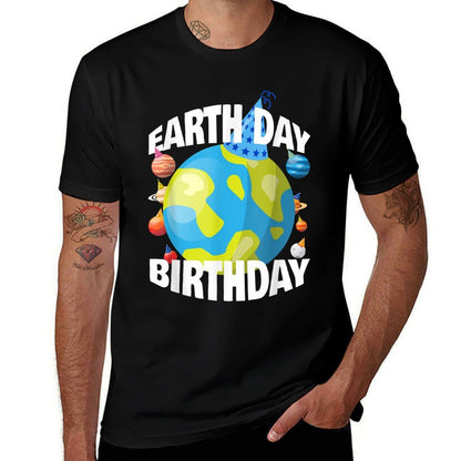 Planet Party Hats April 22 Earth Day Birthday  Vintage-inspired T-Shirt