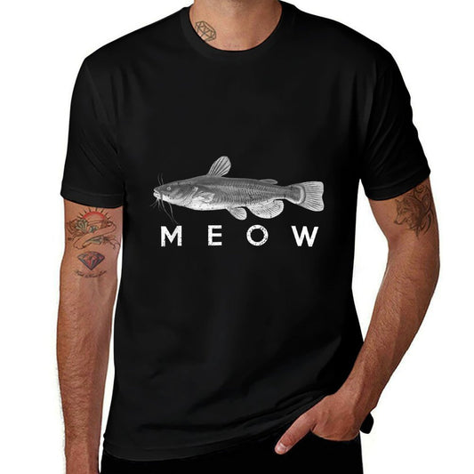 Catfish Meow Funny Catfishing Fishing Fisherman  Slim-fit Cut T-Shirt