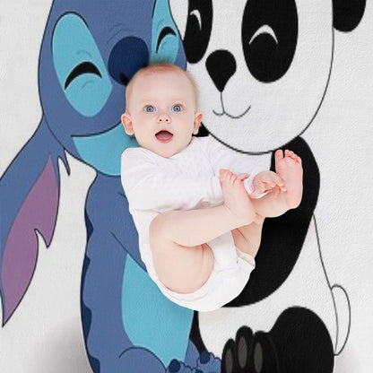 Stitch & Panda Machine-washable Throw Blanket