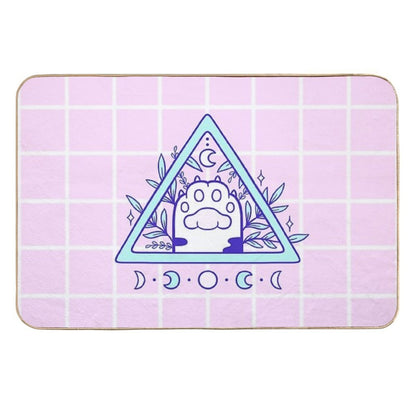 Witchy Cat Paw 03  Nikury  Absorbent Bath Mat