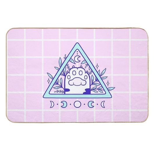 Witchy Cat Paw 03  Nikury  Absorbent Bath Mat