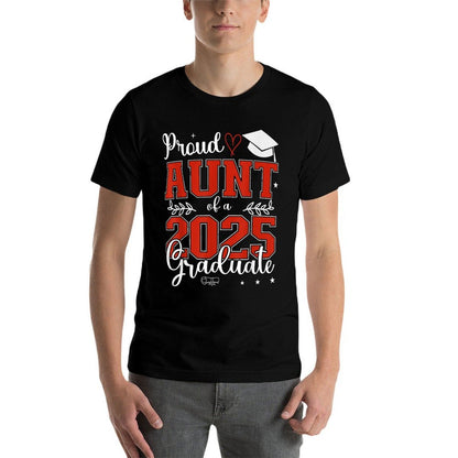 Proud Aunt of A Class of 2025 Graduate for Graduation  Heathered Texture T-Shirt