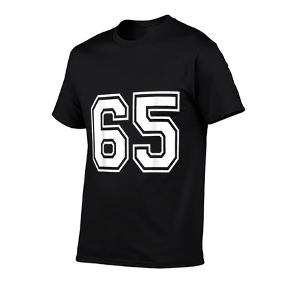 Number 65 Varsity Sports Team Jersey 65th Birthday 65 Years  Cotton T-Shirt