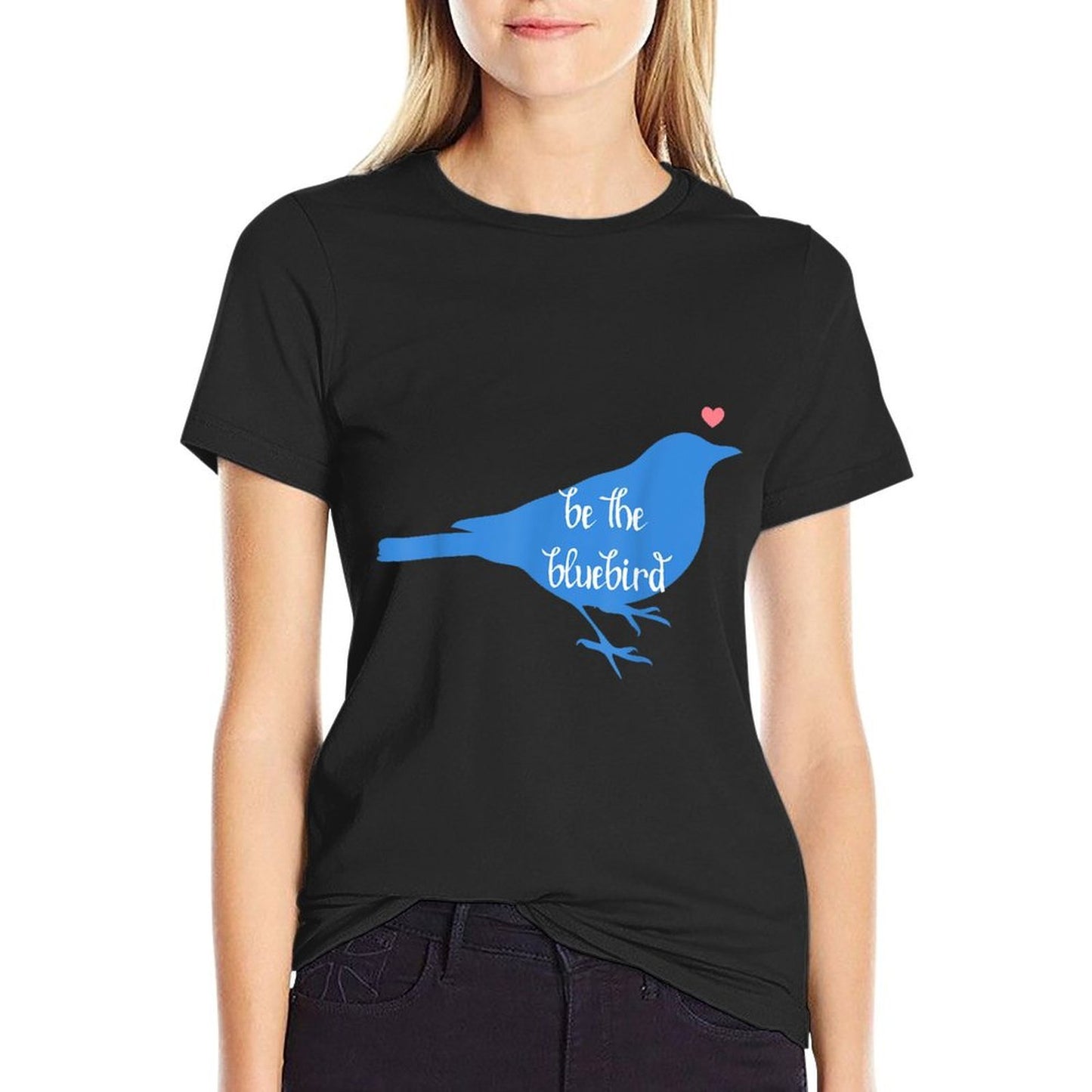 Bluebird of Happiness, Positivity, Be Happy, Zen, Kindness  Heathered Texture T-Shirt