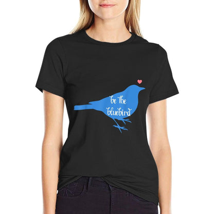 Bluebird of Happiness, Positivity, Be Happy, Zen, Kindness  Heathered Texture T-Shirt