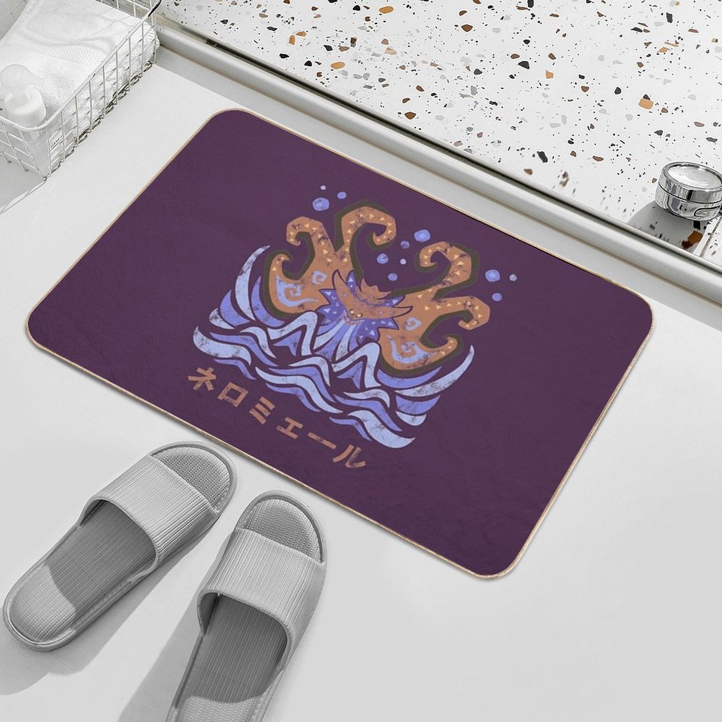 Monster Hunter World Iceborne Namielle Kanji Icon  Long-Lasting Bath Mat